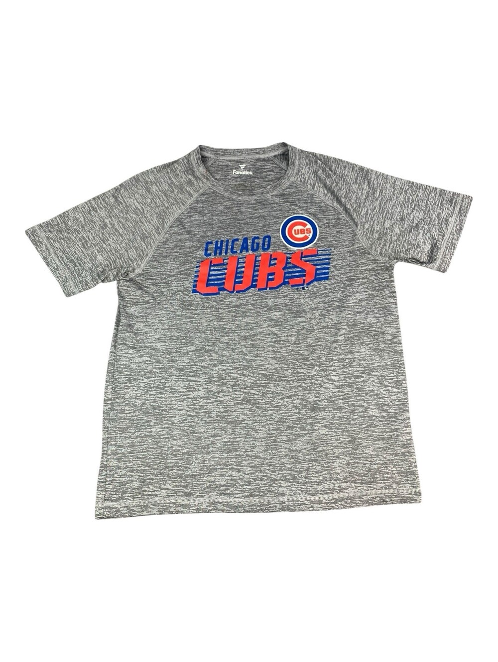 Chicago Cubs Fanatics Tee Shirt, Gray, Officially Licensed, Men’s Size Small